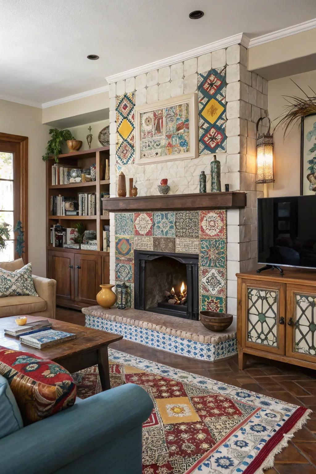 A vibrant mix of tile styles showcases individual flair.
