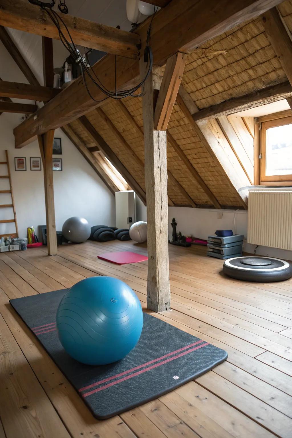 Balance area improves stability and core fitness.