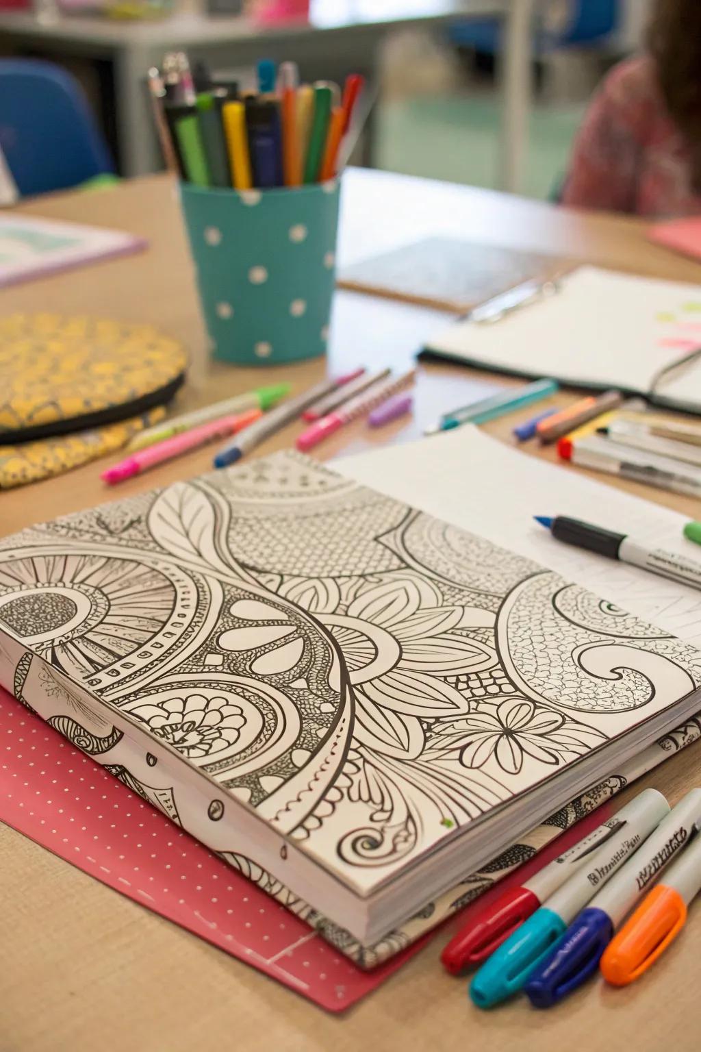 Express yourself with Sharpie art on folders.