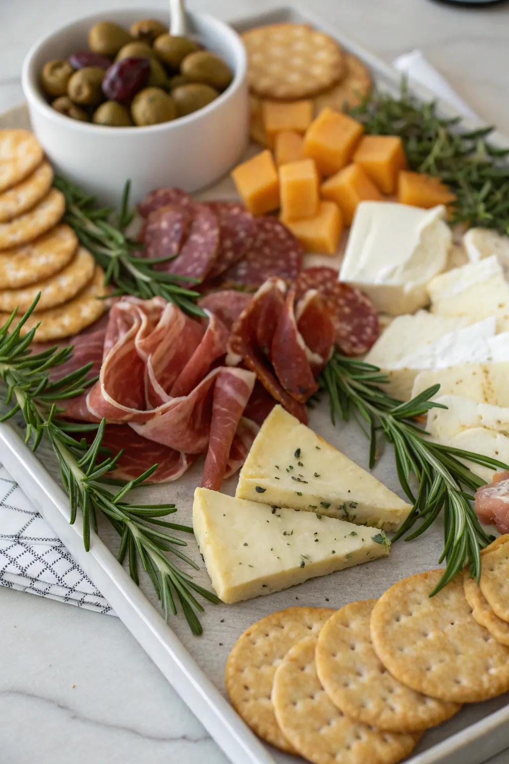 Fresh herbs adding fragrance and visual appeal
