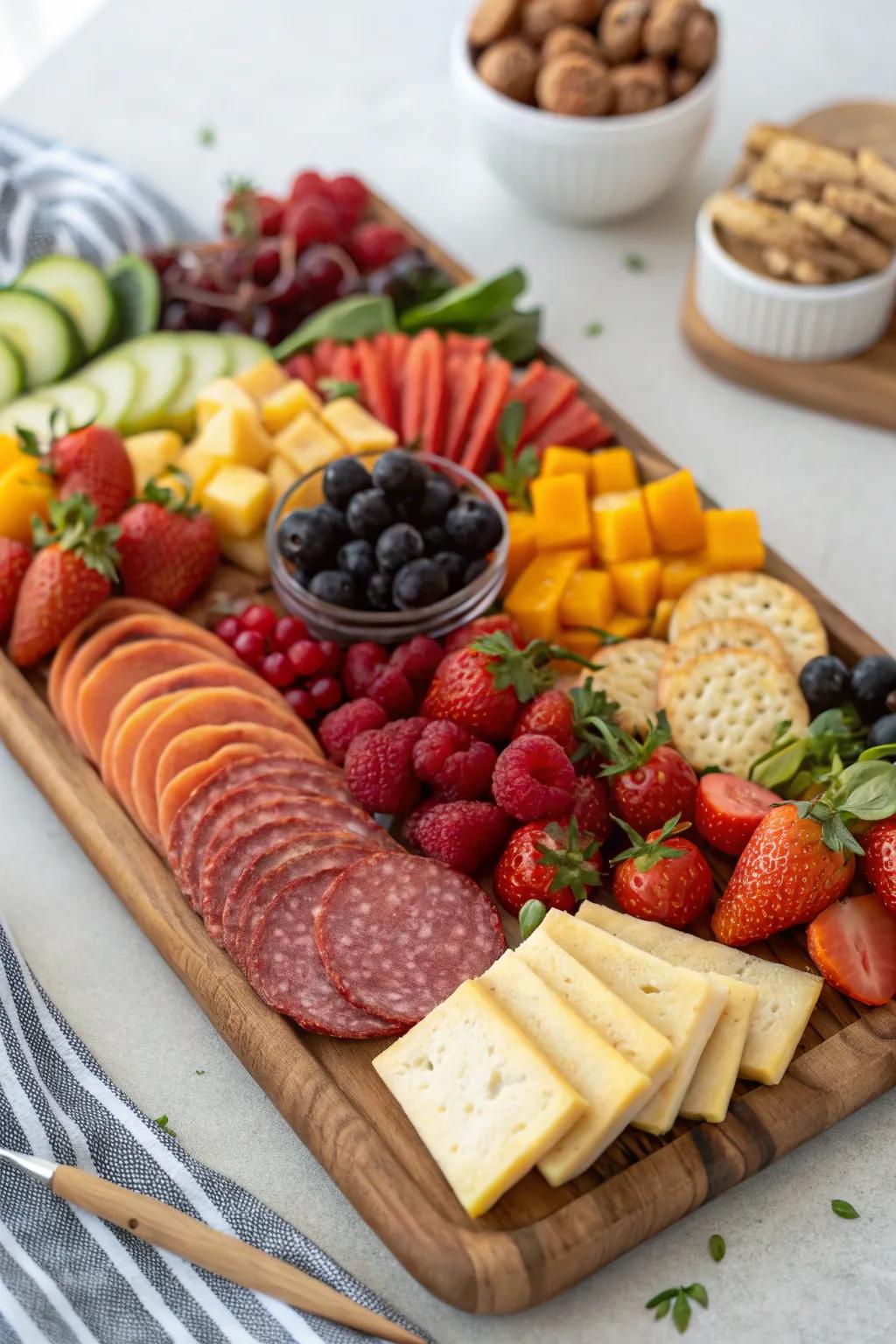 A visually balanced mix of colors and textures