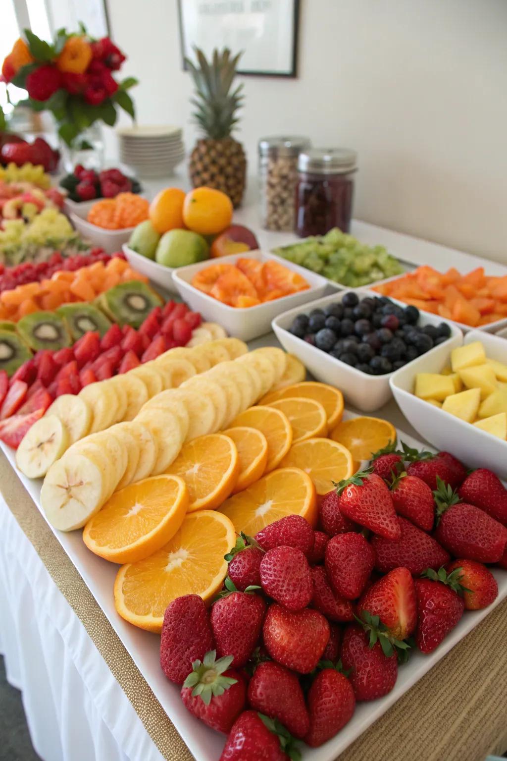 Seasonal fruit adds freshness and color to brunch.