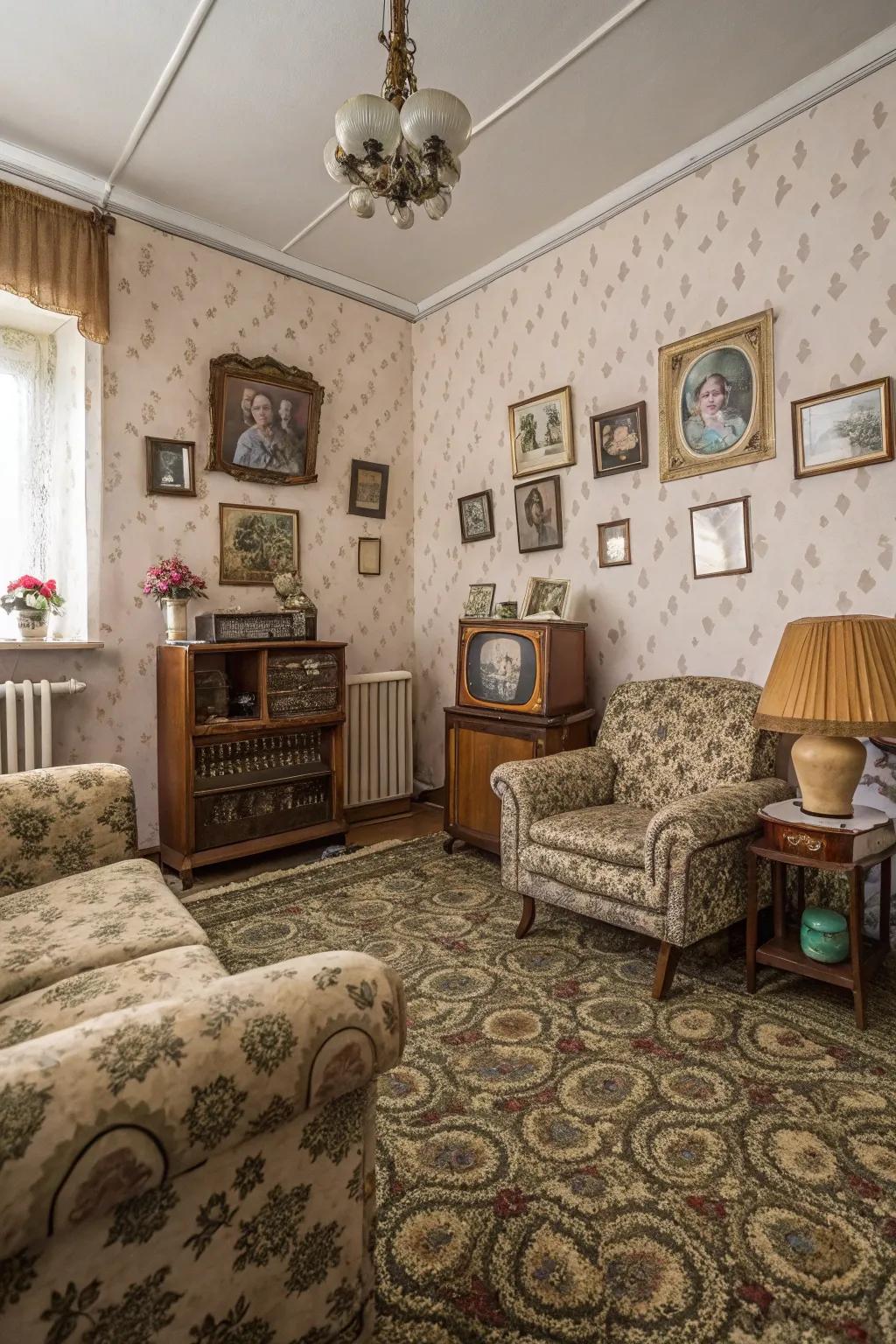 Vintage carpets add character and timeless appeal.