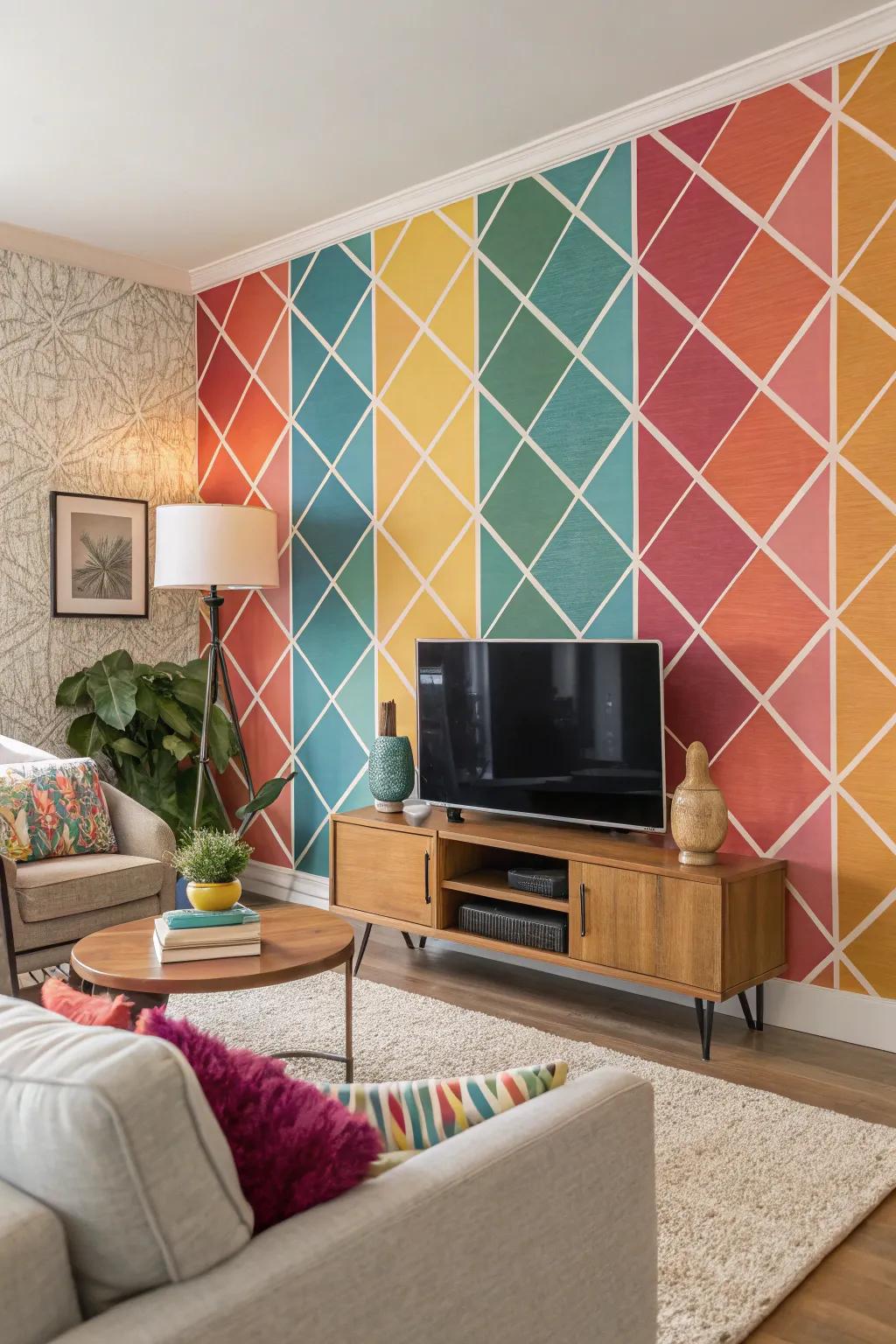 Vibrant color blocks energize and modernize any space.
