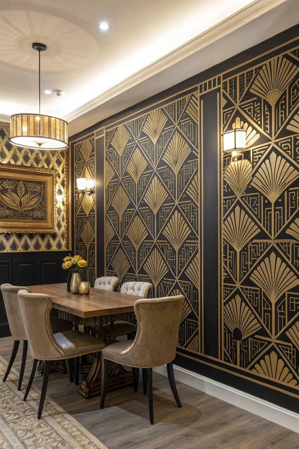 Art Deco designs radiate timeless luxury and sophistication.