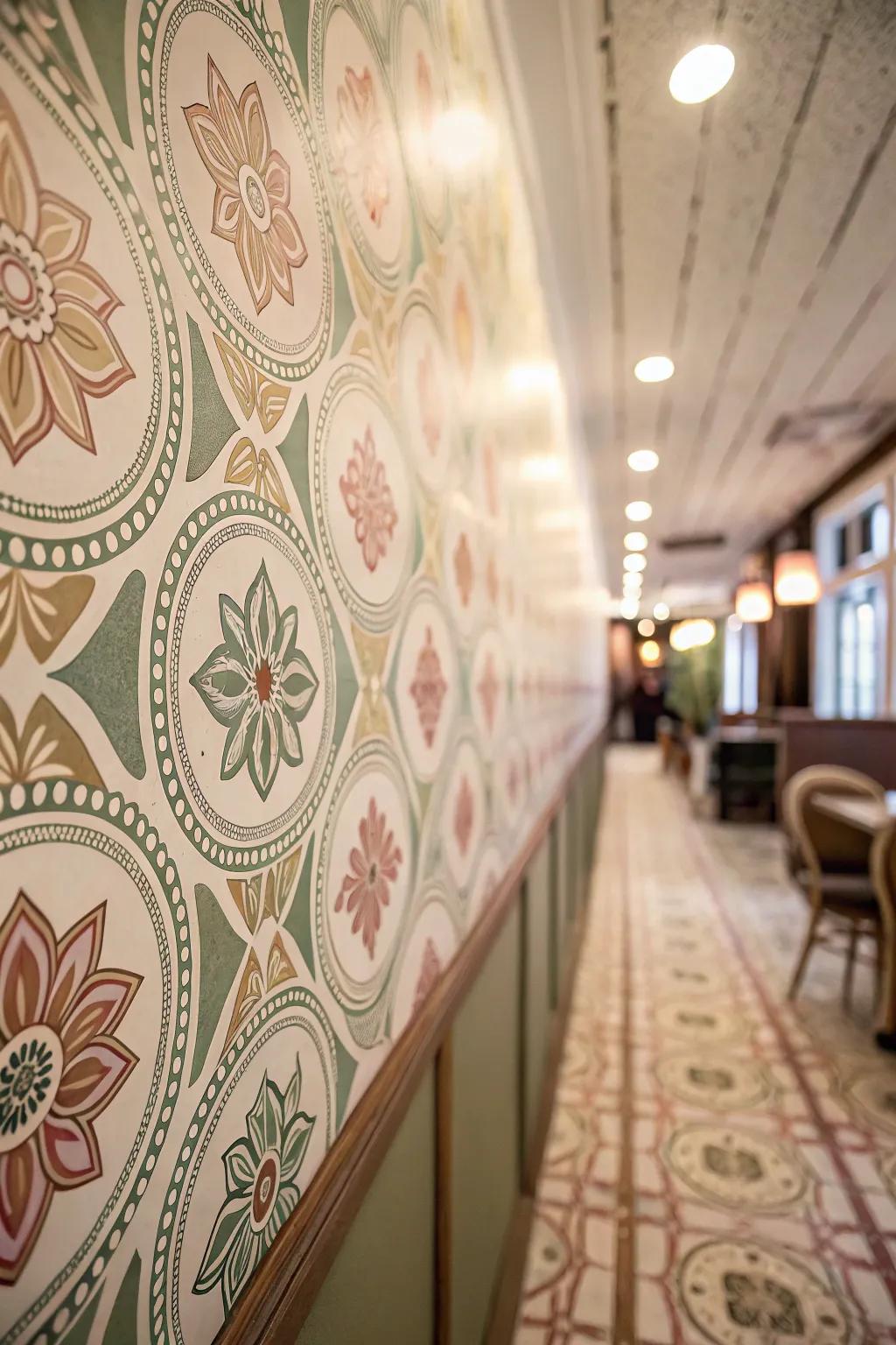 Retro patterns evoke warmth and a sense of nostalgia.