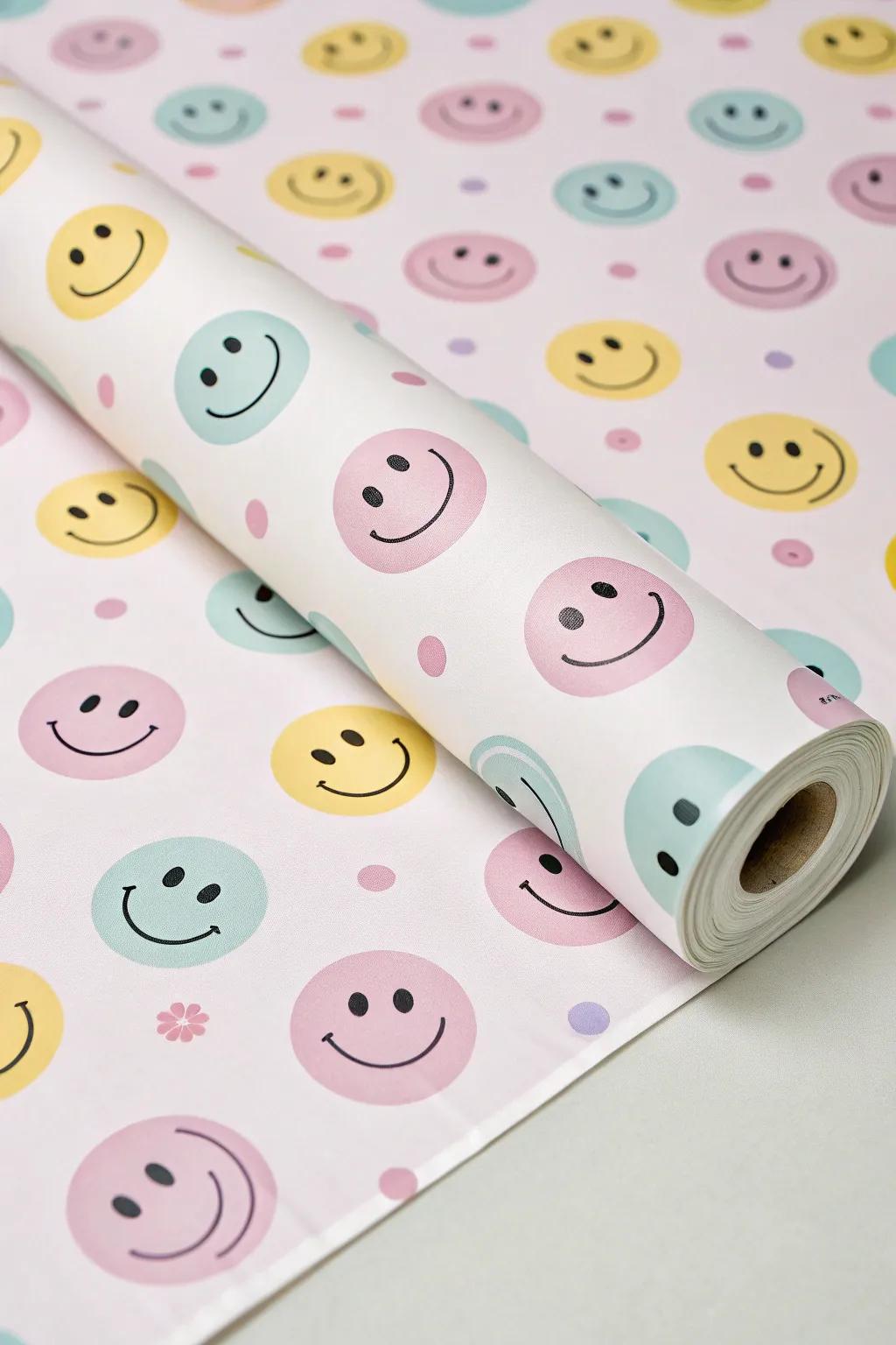 Smiley face patterns bring happiness and positivity.