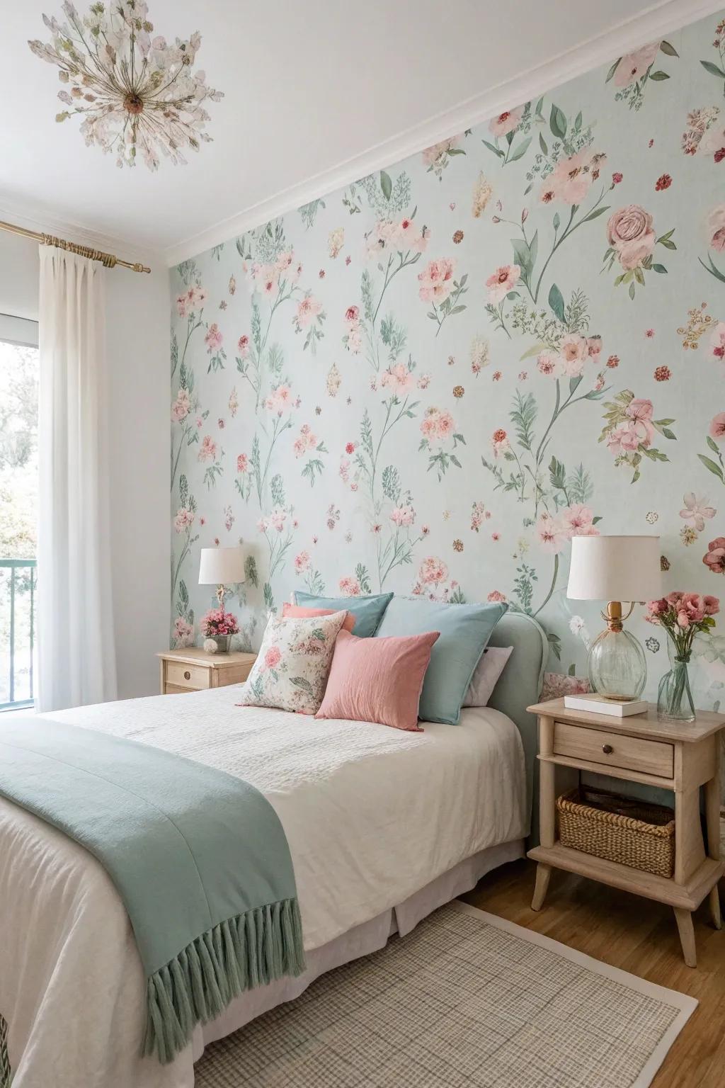 Floral patterns bring natural serenity indoors.