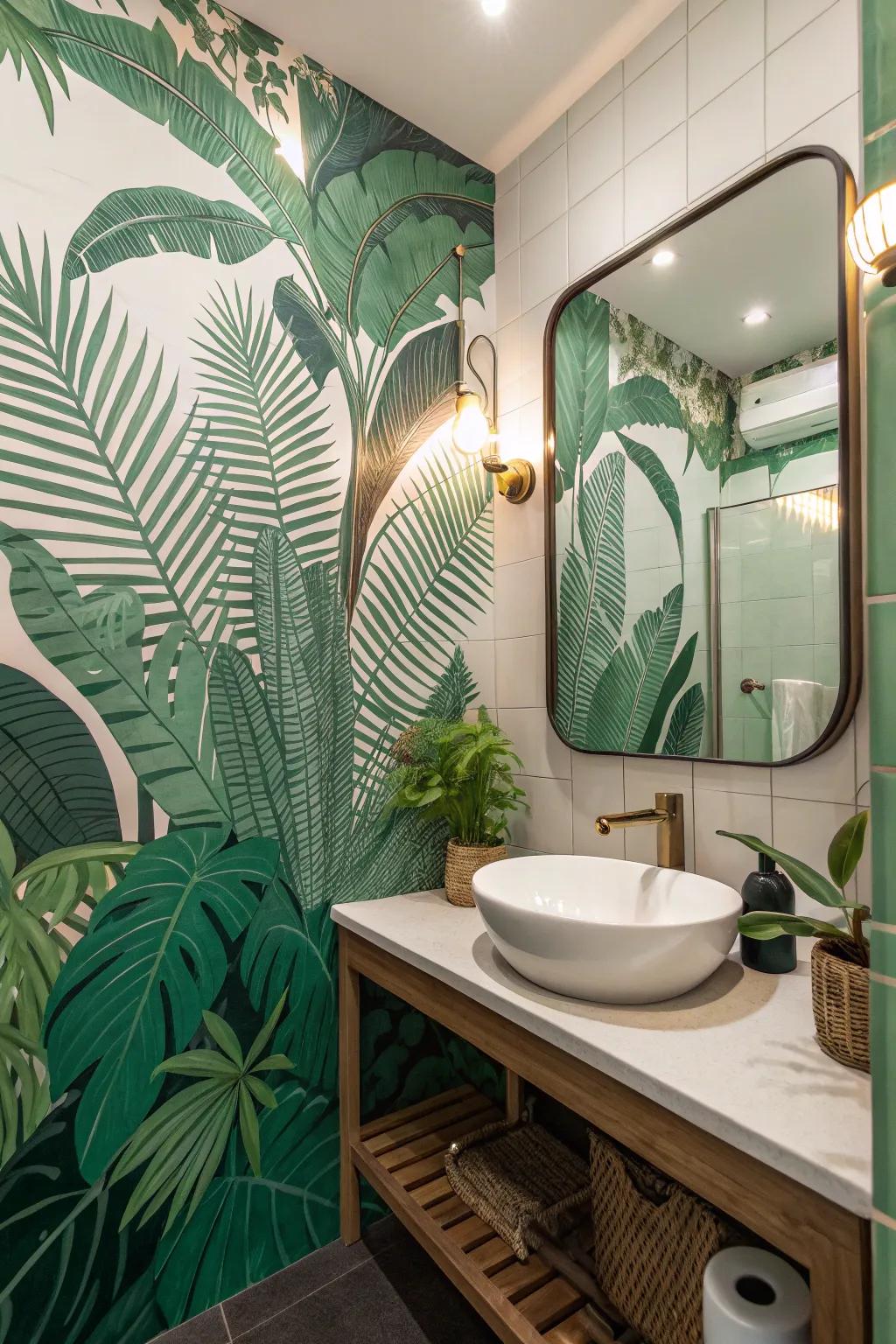 Tropical motifs bring a refreshing, exotic vibe indoors.