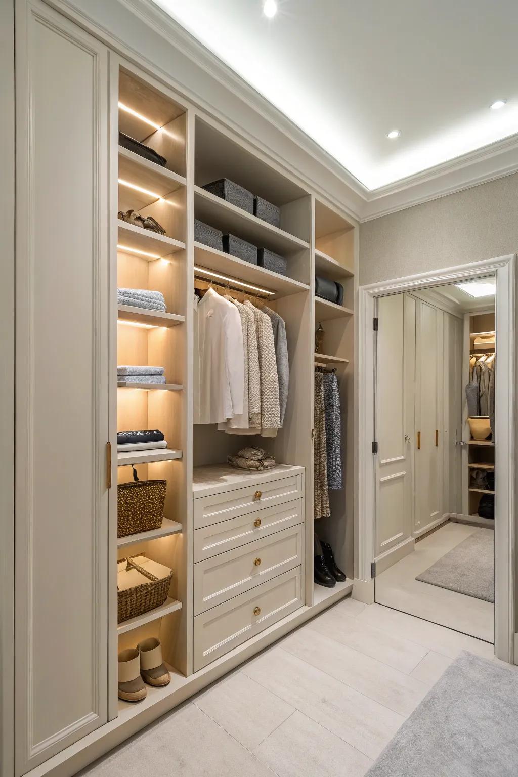 Light colors create an airy and spacious feel.