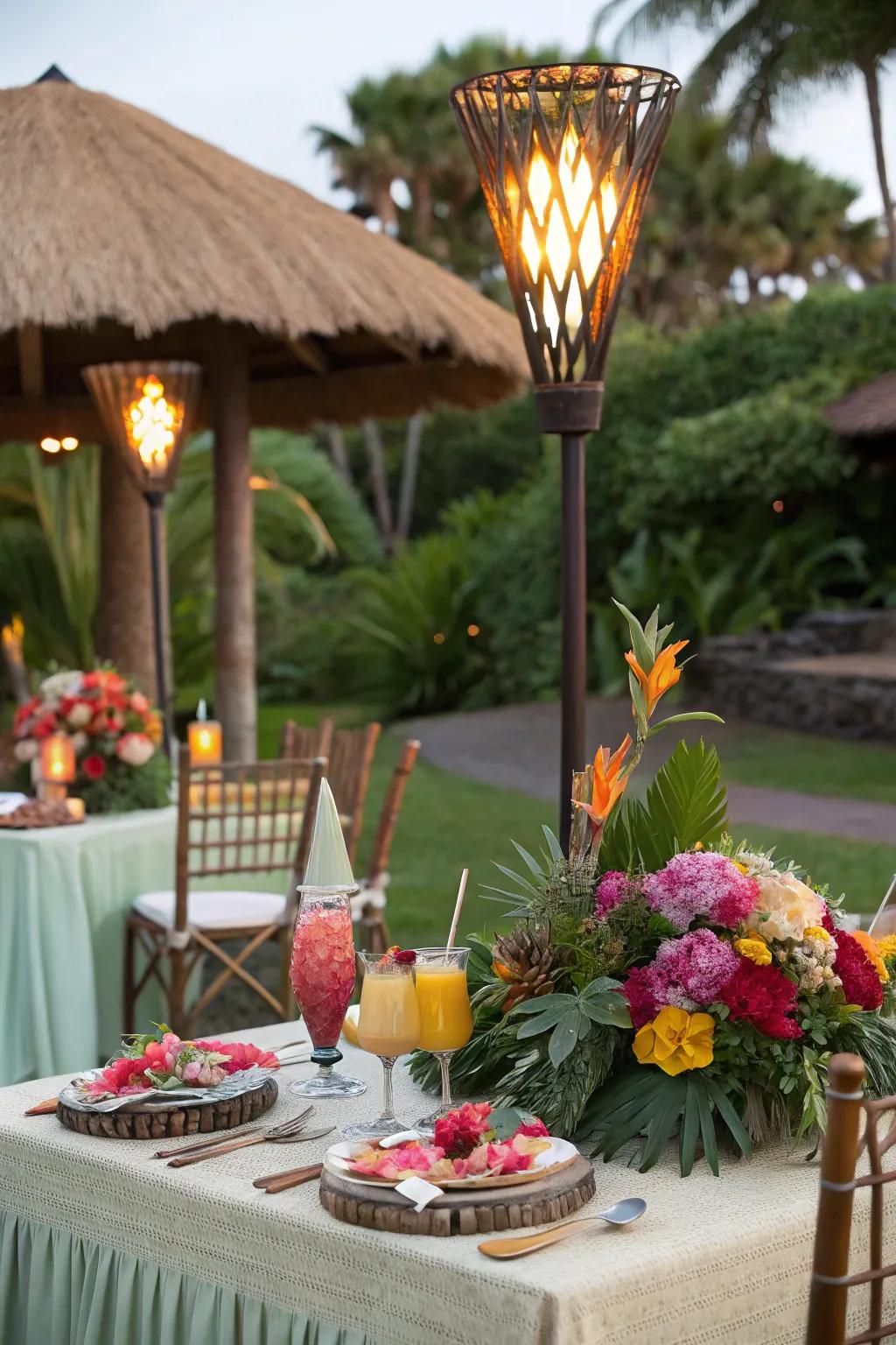Bring tropical vibes home with a lively luau party.