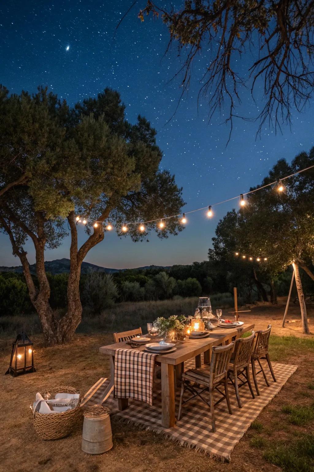 Dine amidst the enchantment of a forest-inspired setting.