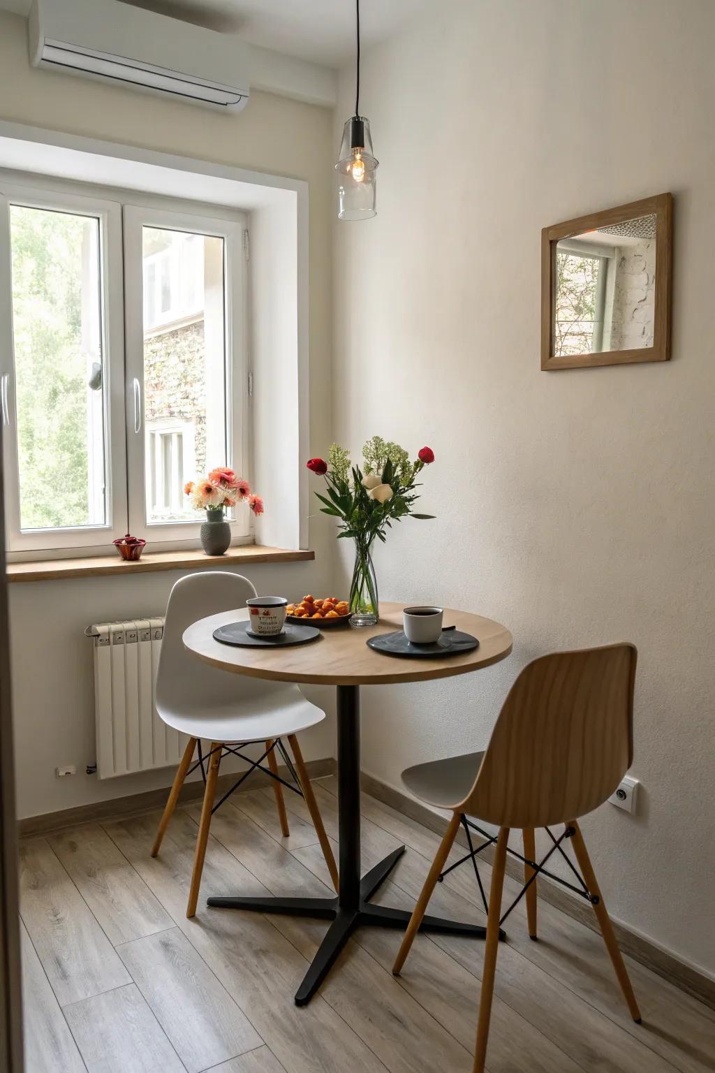 Compact dining sets optimize small spaces without sacrificing style.