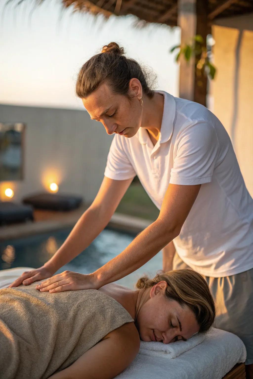 Use your body weight to deliver balanced and comfortable pressure.