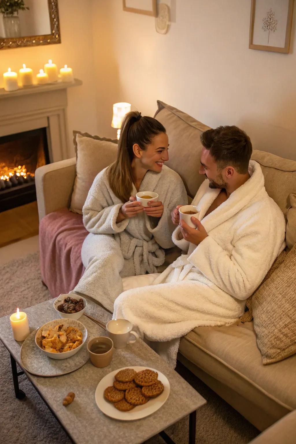 Extend relaxation with a soothing tea or snack.