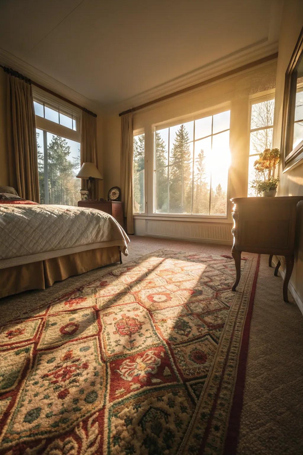 Natural light enhances the color and texture of your carpet.