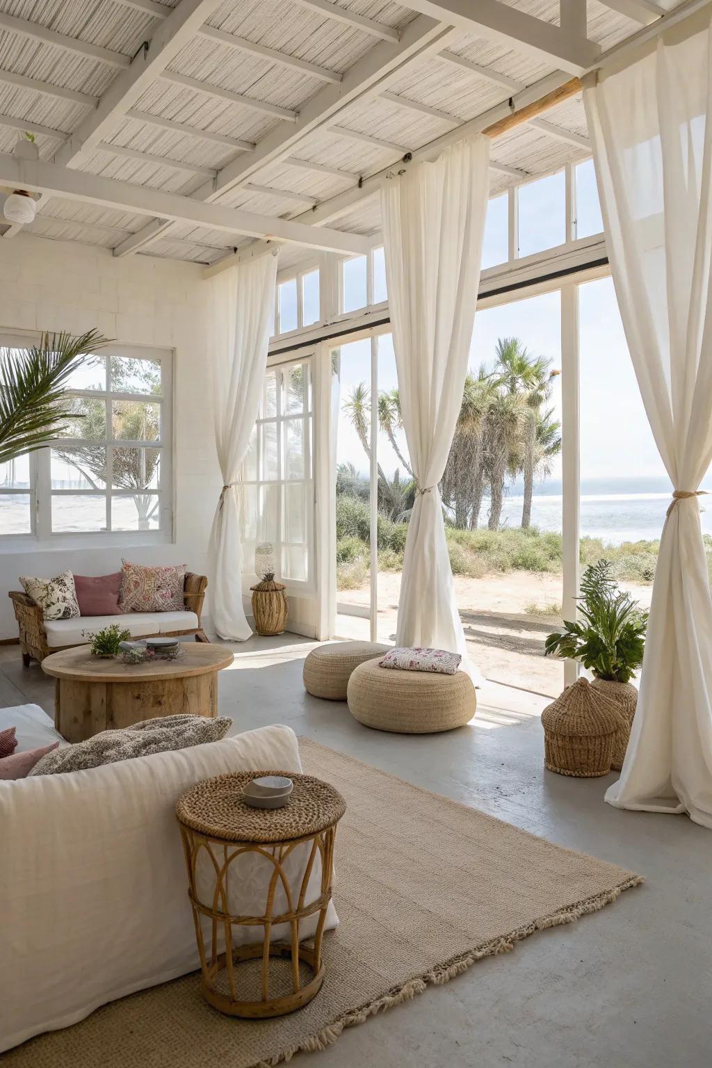 An open, airy design creates a spacious and inviting lounge.