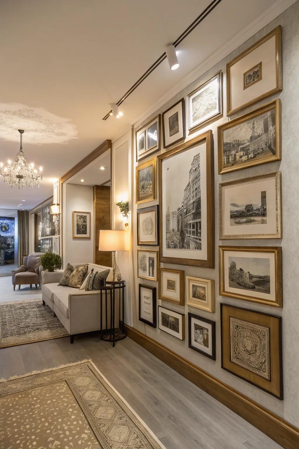 Combining various frame styles for a personalized look.