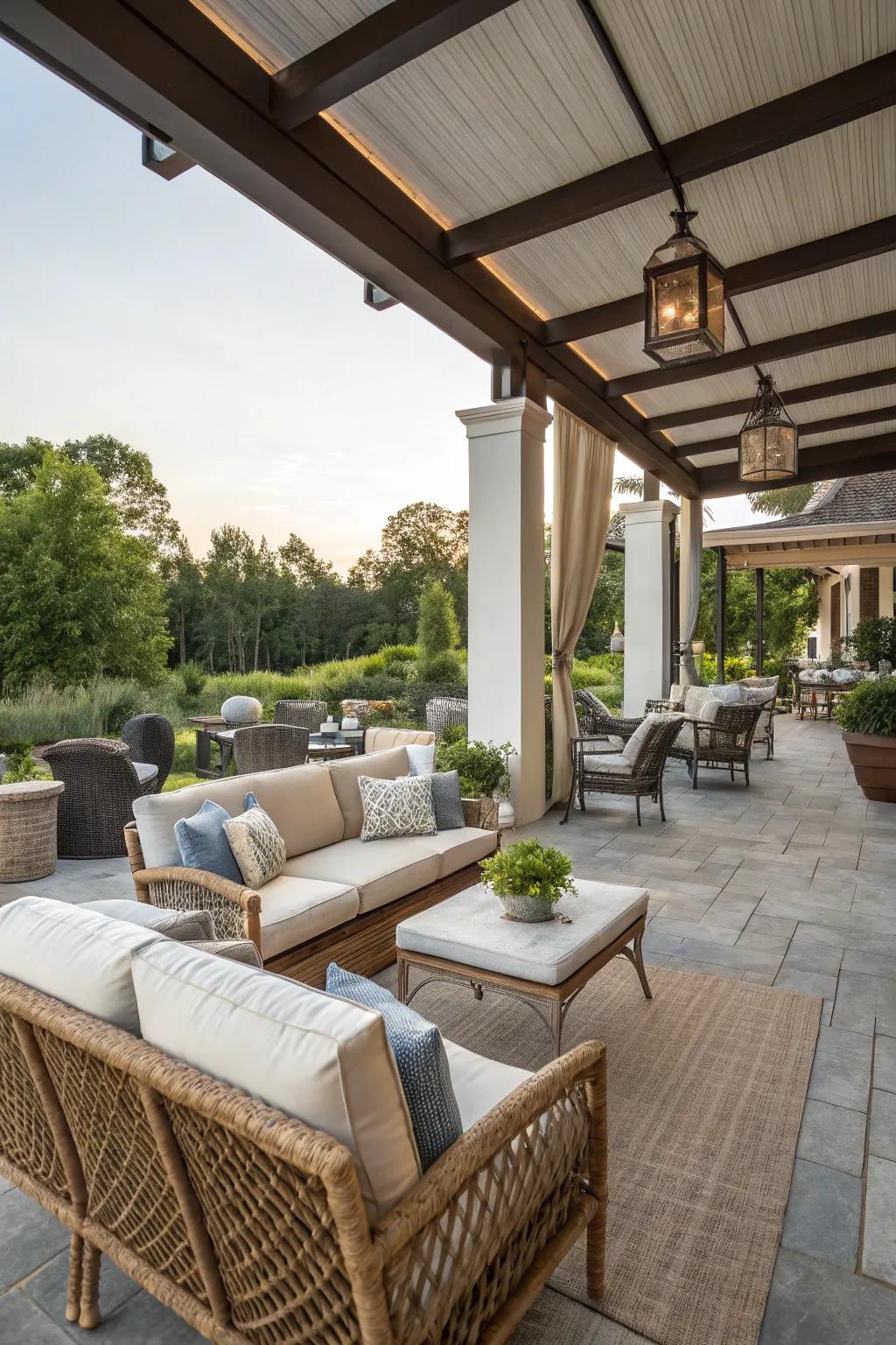 Combine comfort and elegance with stylish patio seating.