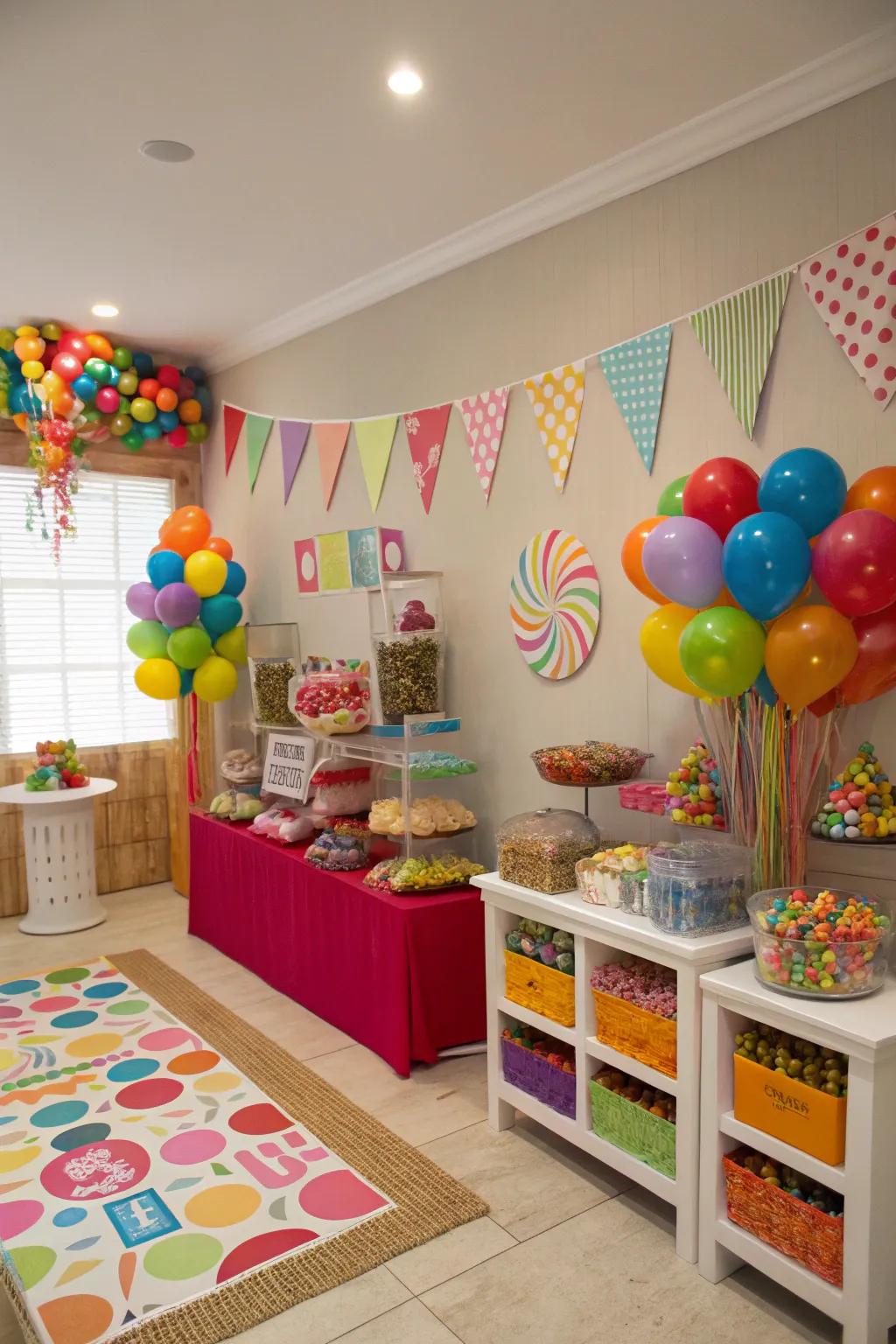 Dive into a Sweet Candyland Celebration with colorful treats.