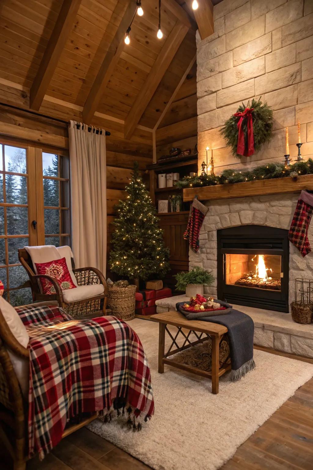 Enjoy the warmth of a Cozy Rustic Lodge Gathering.