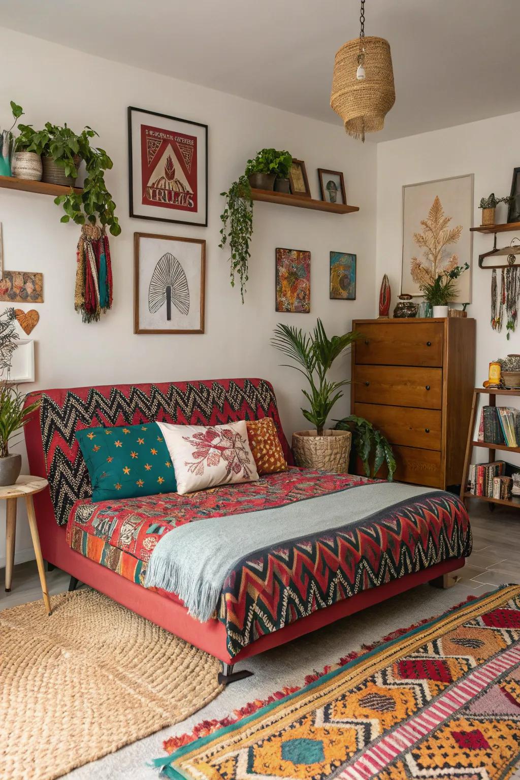 Vibrant patterns bring energy and character to your room.