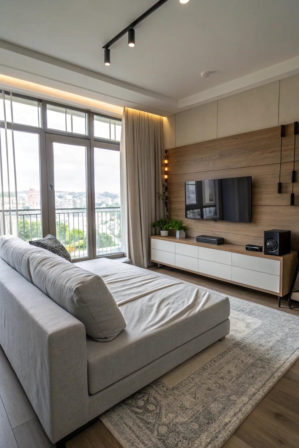 Smart home features enhance comfort and convenience.