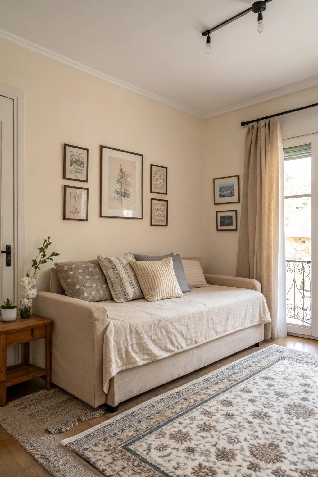 Neutral colors promote calm and cohesion.