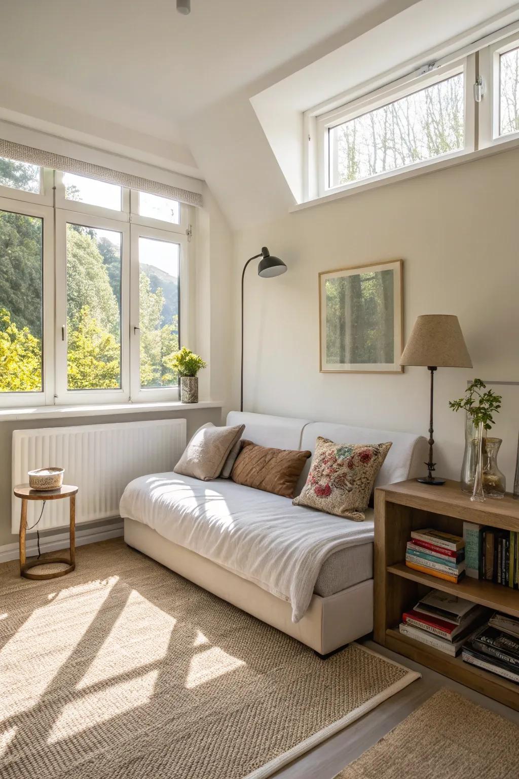 Well-chosen sofa beds make small rooms feel spacious.