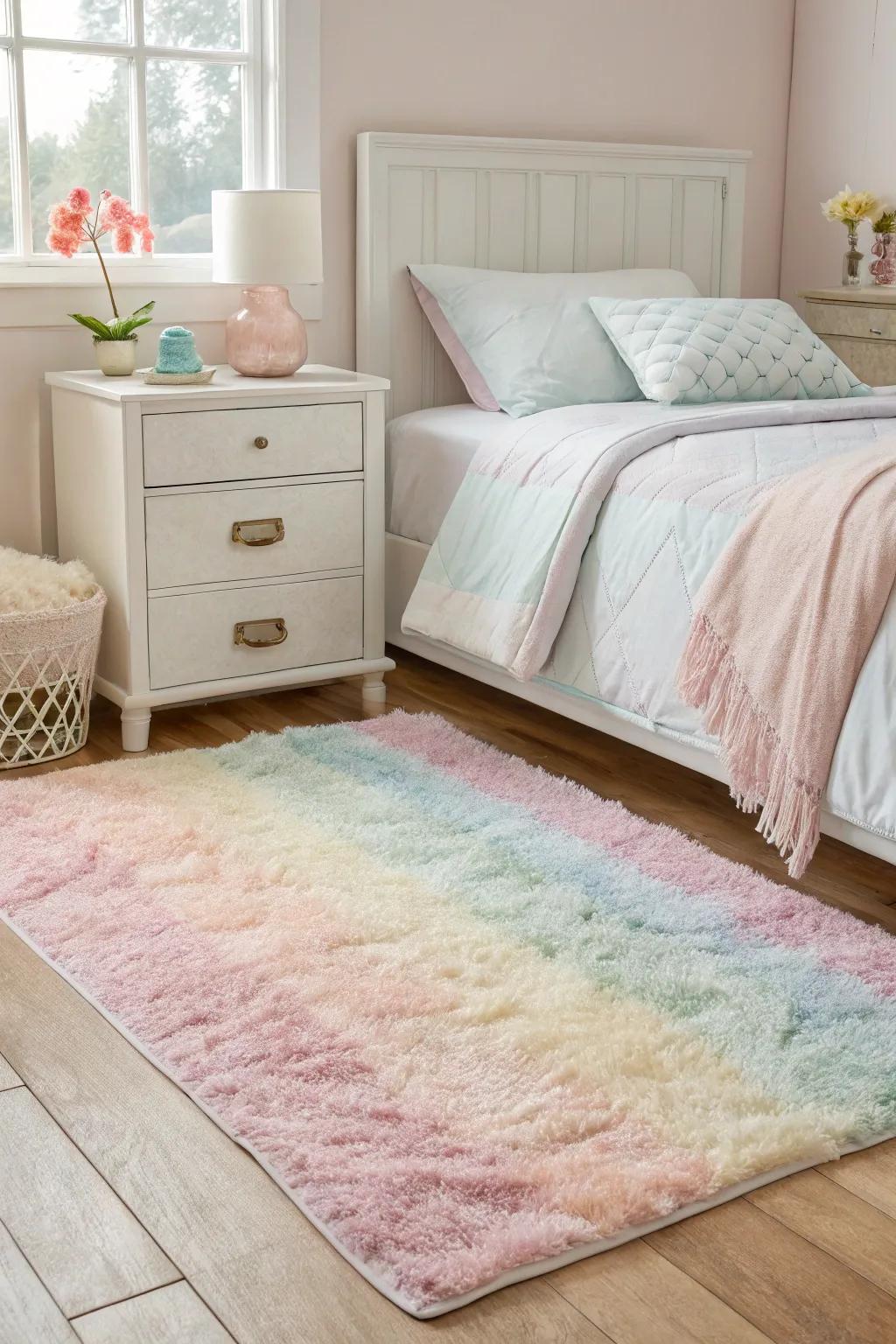 Soft rugs add warmth and comfort to your room.