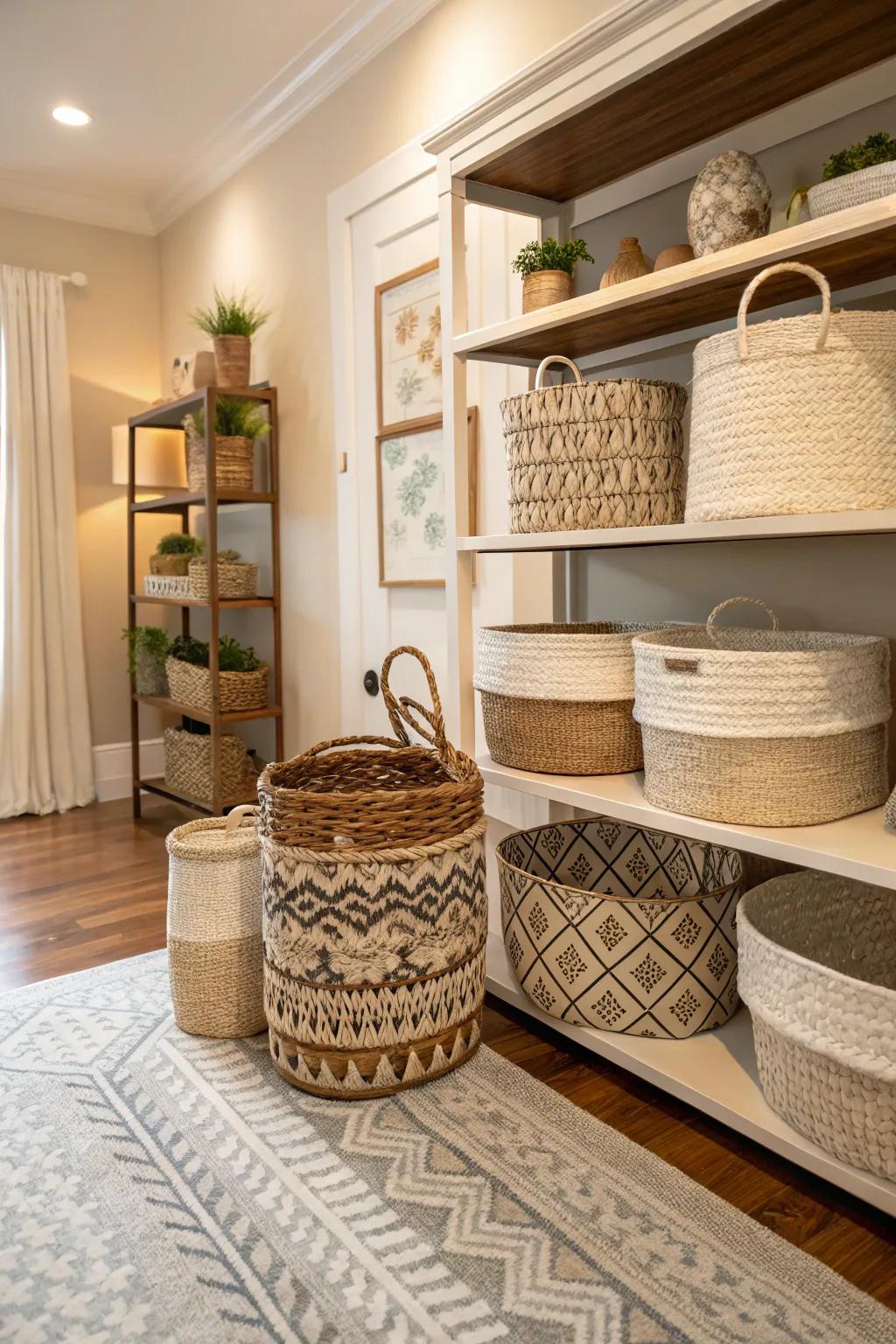 Creative storage keeps your room organized and stylish.
