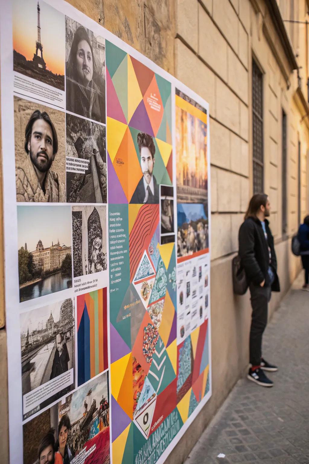 Creative collage posters tell unique stories.