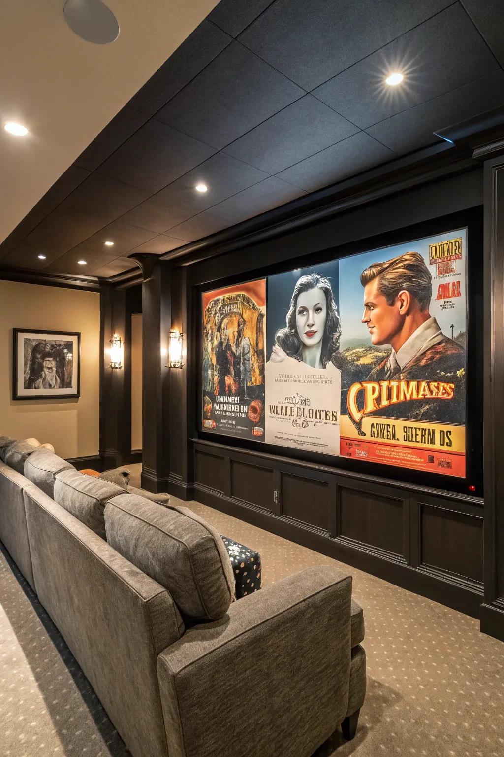Movie posters add cinematic charm to your home.