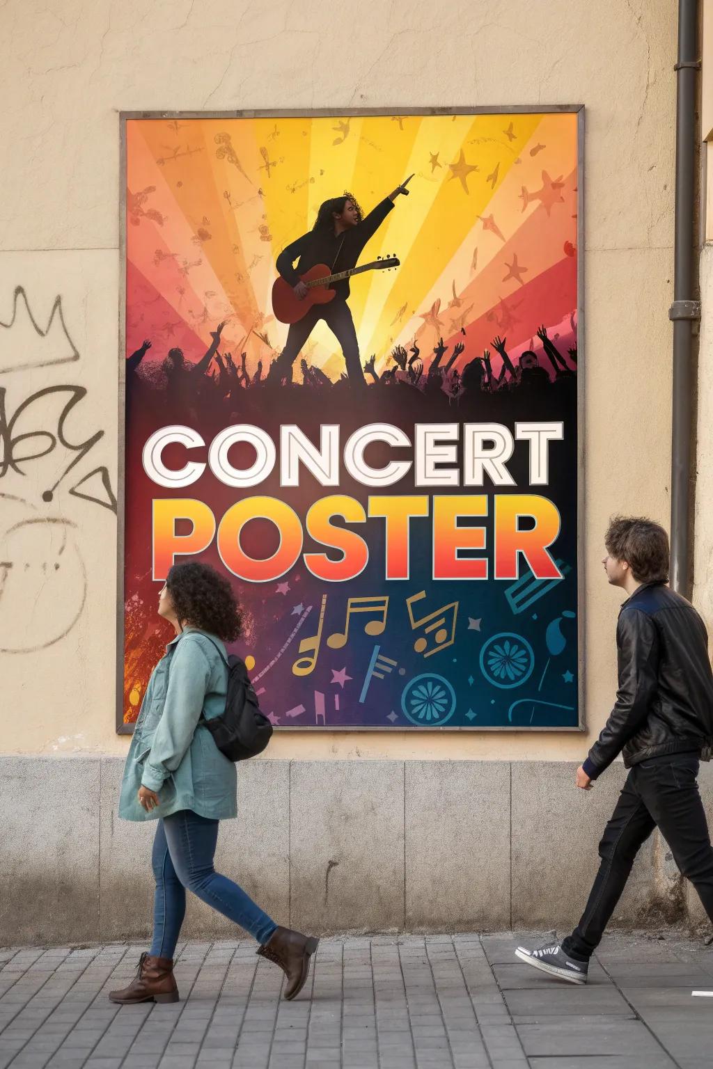 Music posters reflect personal style and passion.