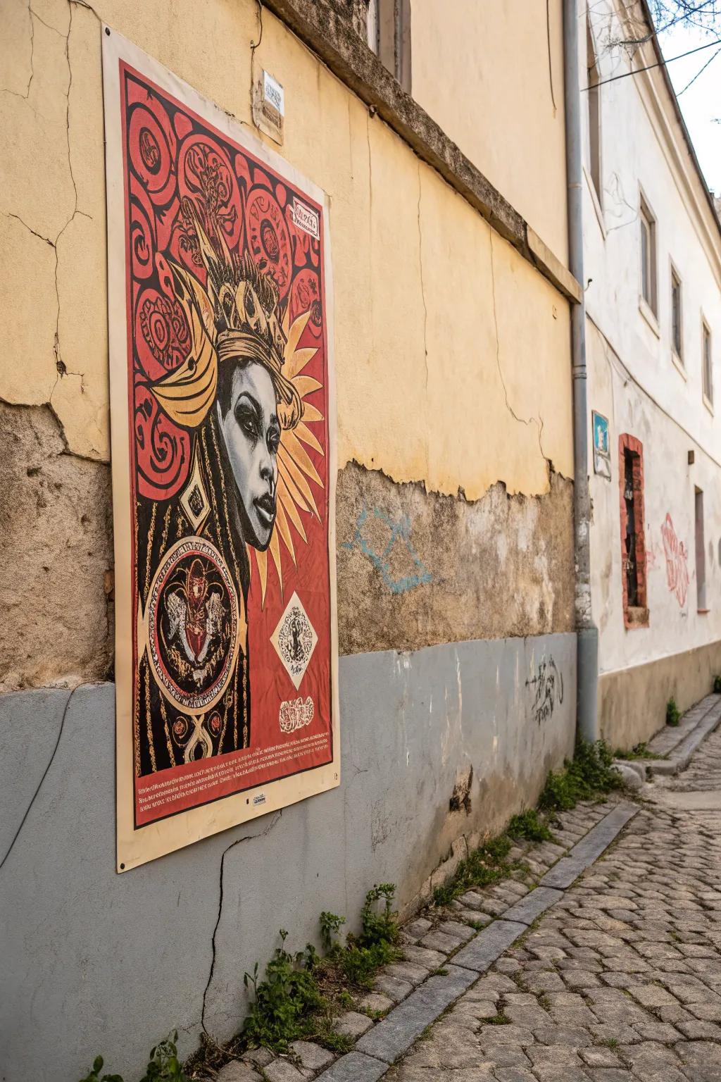 Handcrafted posters add a unique personal touch.