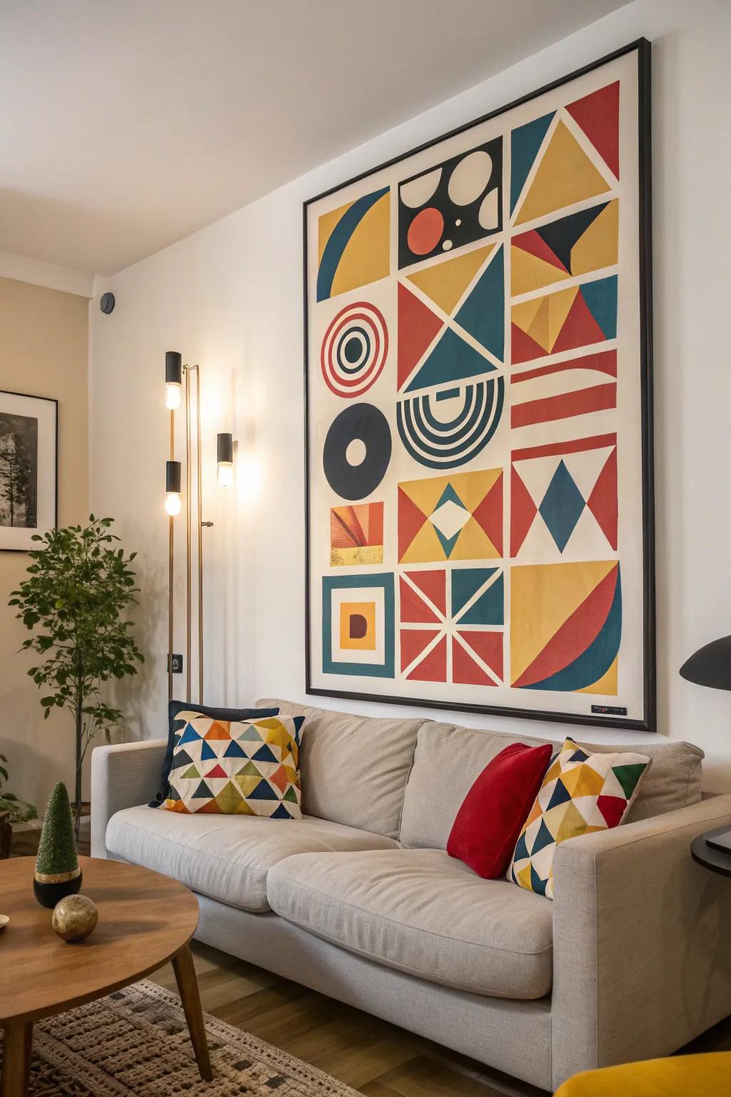 Abstract posters stimulate imagination and creativity.