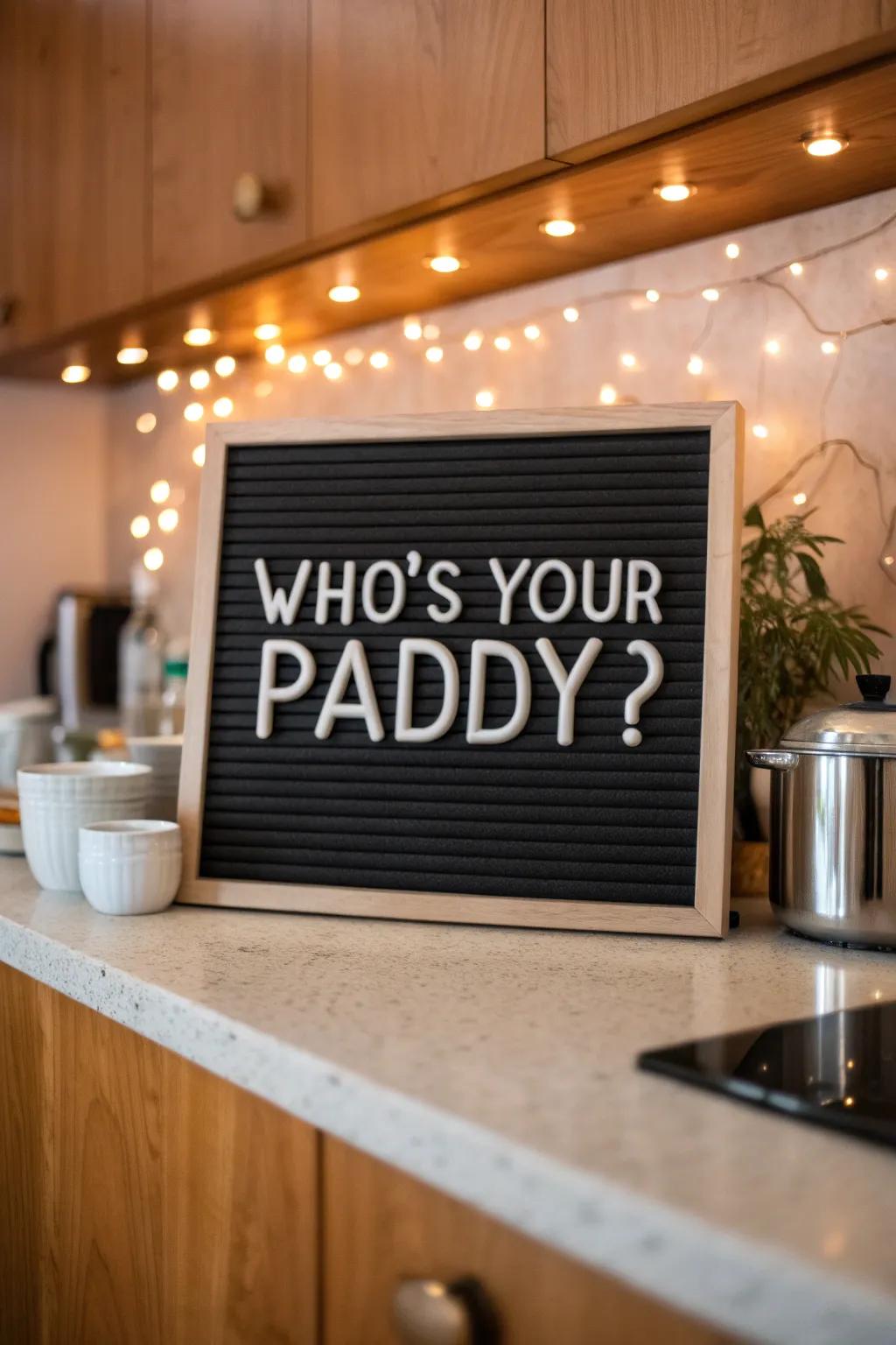 A cheeky and humorous letter board that brings smiles on St. Patrick's Day.