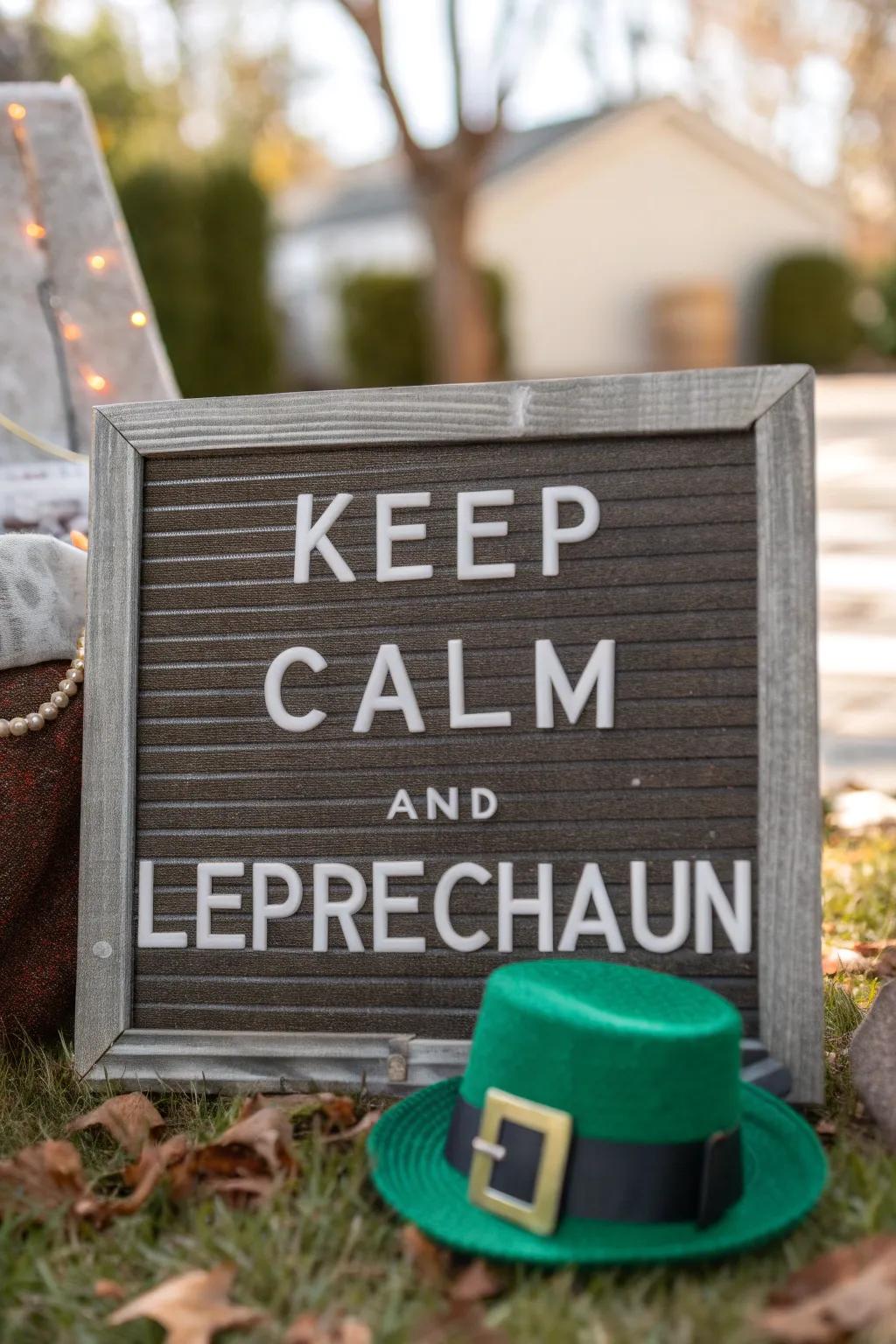 A playful twist on a classic phrase for St. Patrick's Day.