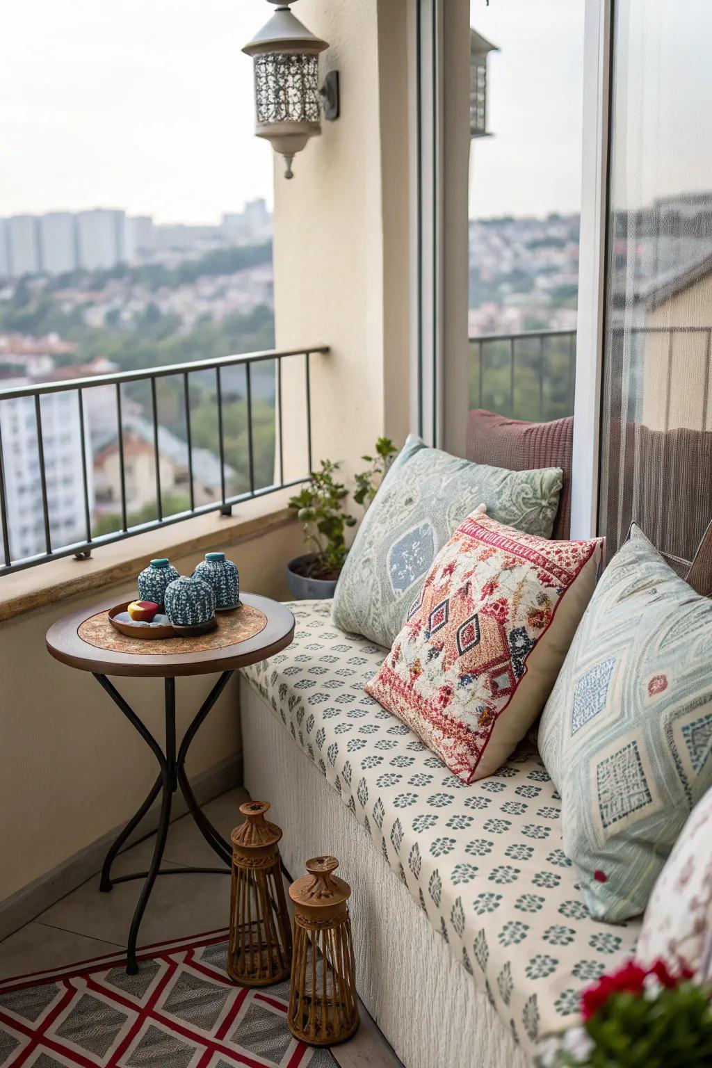 Personalize your balcony with distinctive decor pieces.