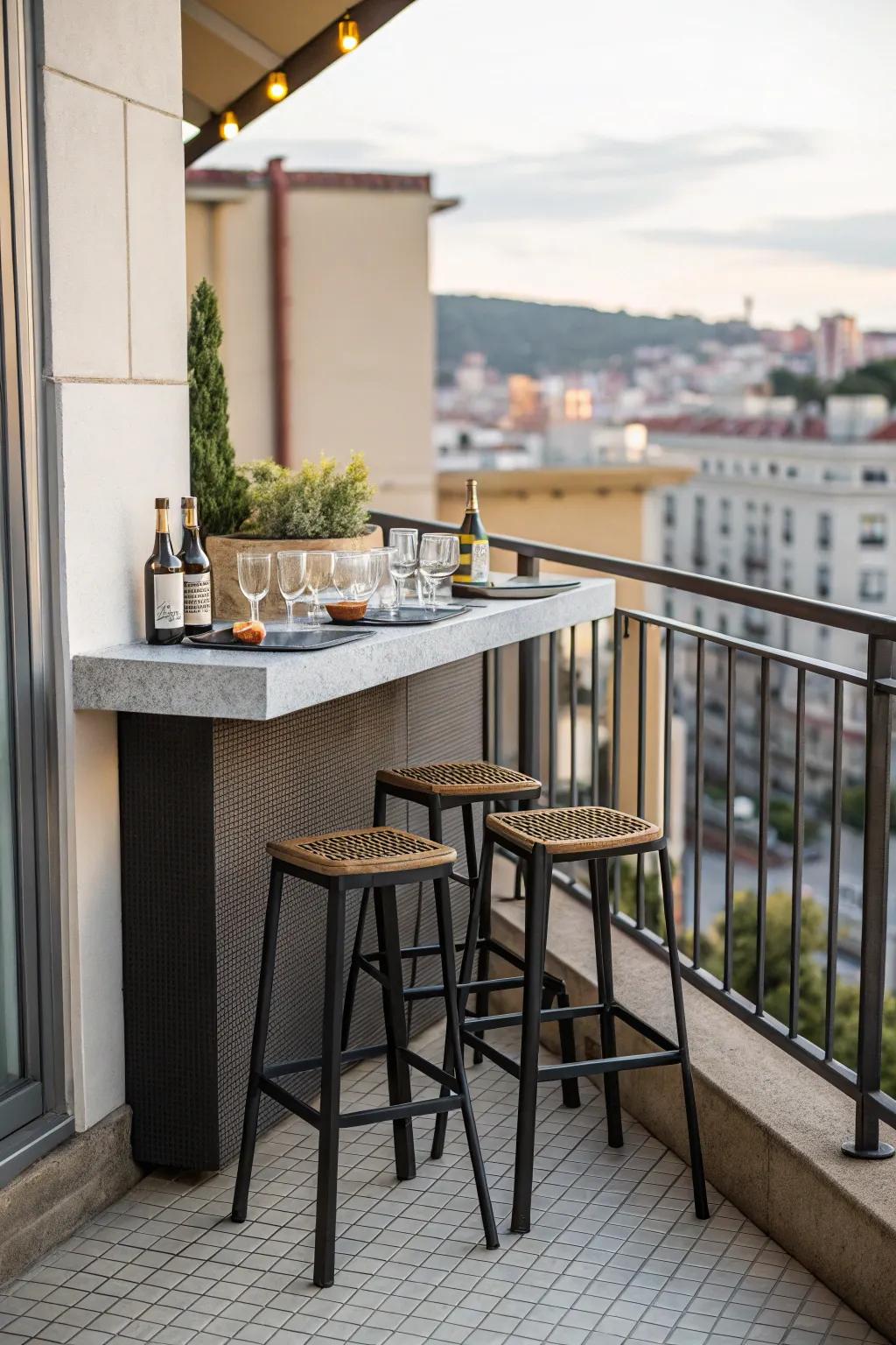 Set up a small bar area for drinks and socializing.
