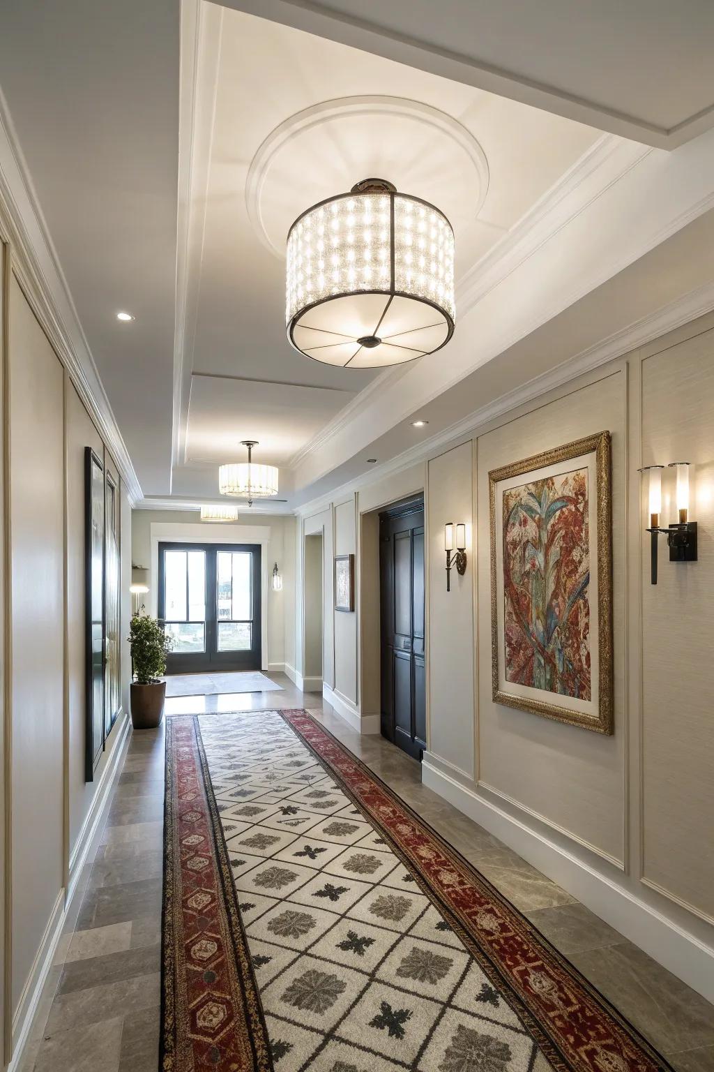 Flush mount lights save space and add style.