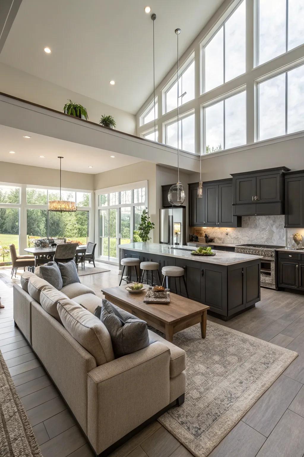 Modular furniture adapts to various needs.