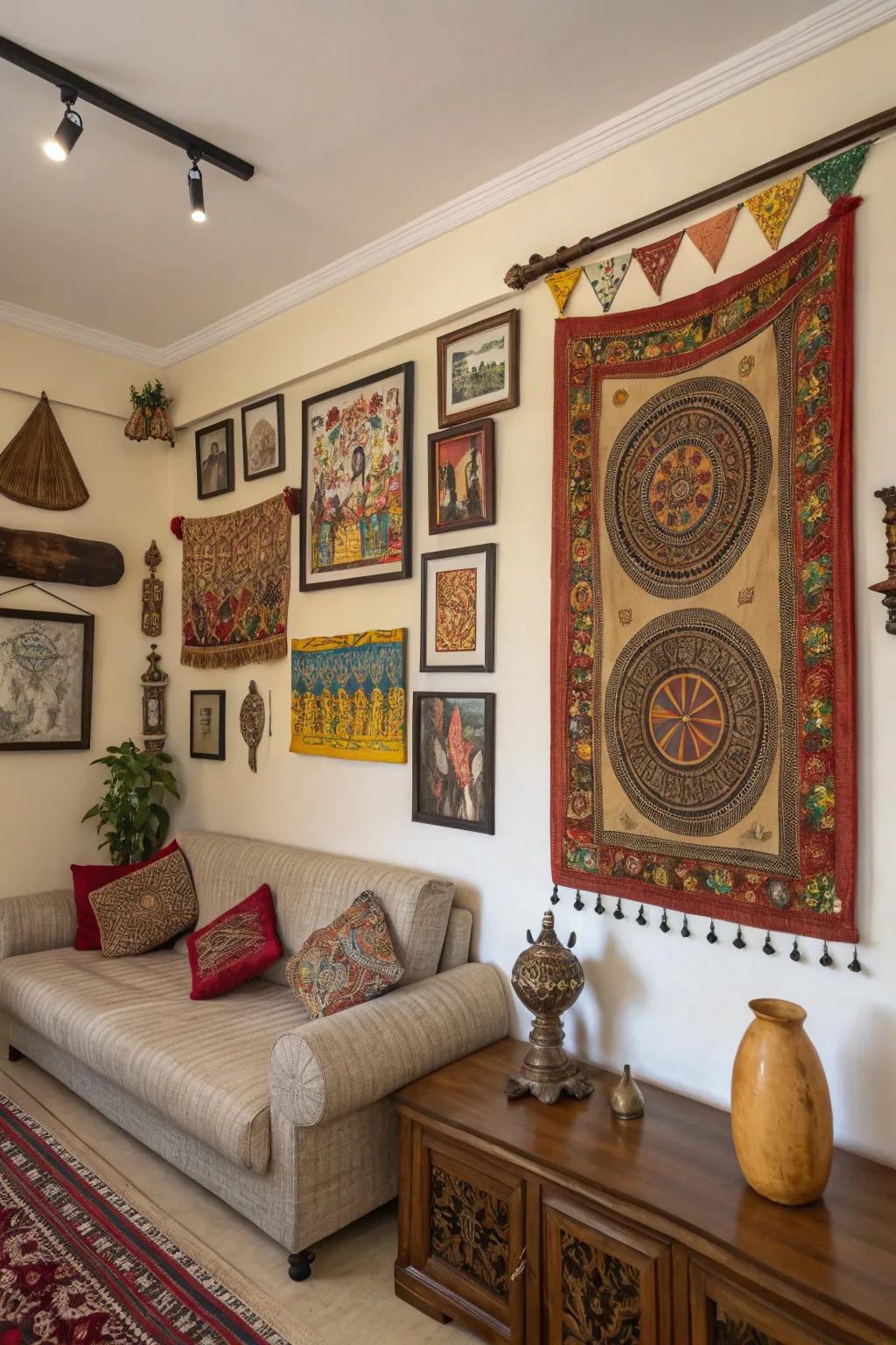 Cultural accents personalize your home with meaningful decor.