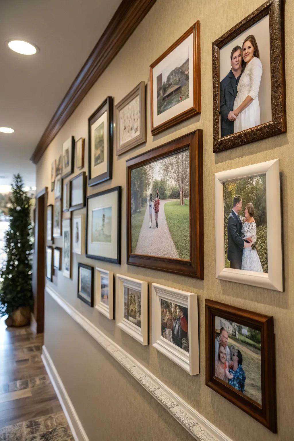 Photo gallery walls personalize your home.
