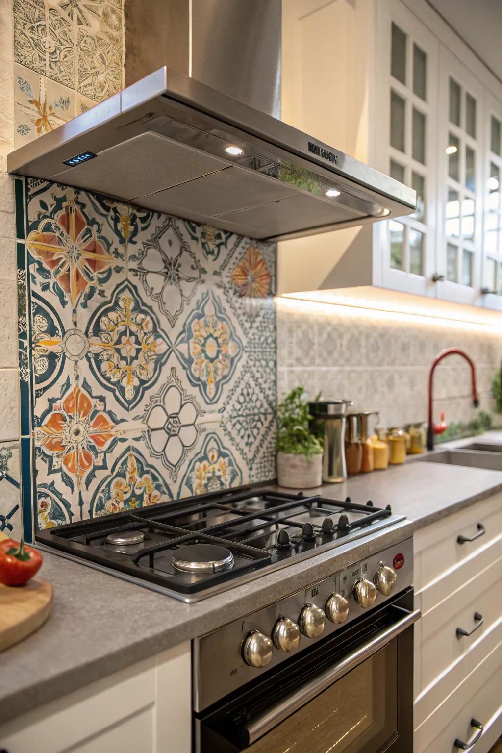 Arabesque tiles add an artistic and worldly vibe.