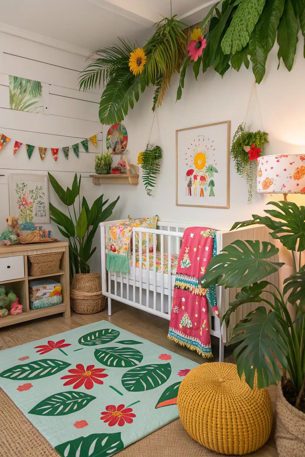 Bring tropical vibes into your nursery.