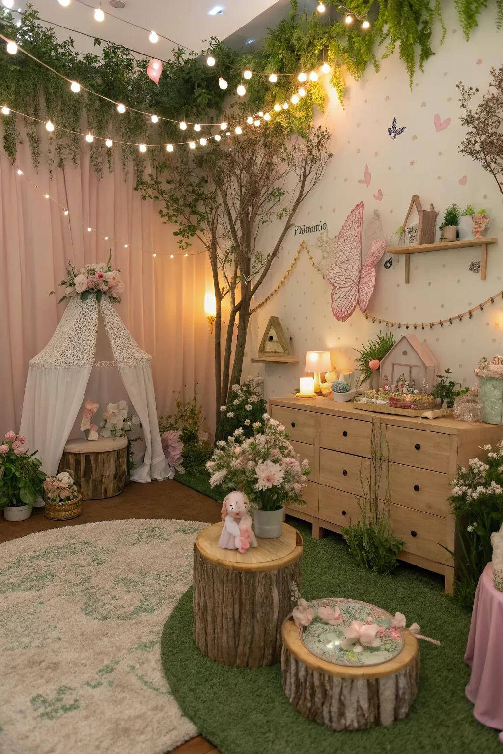 Step into a fairytale garden nursery.