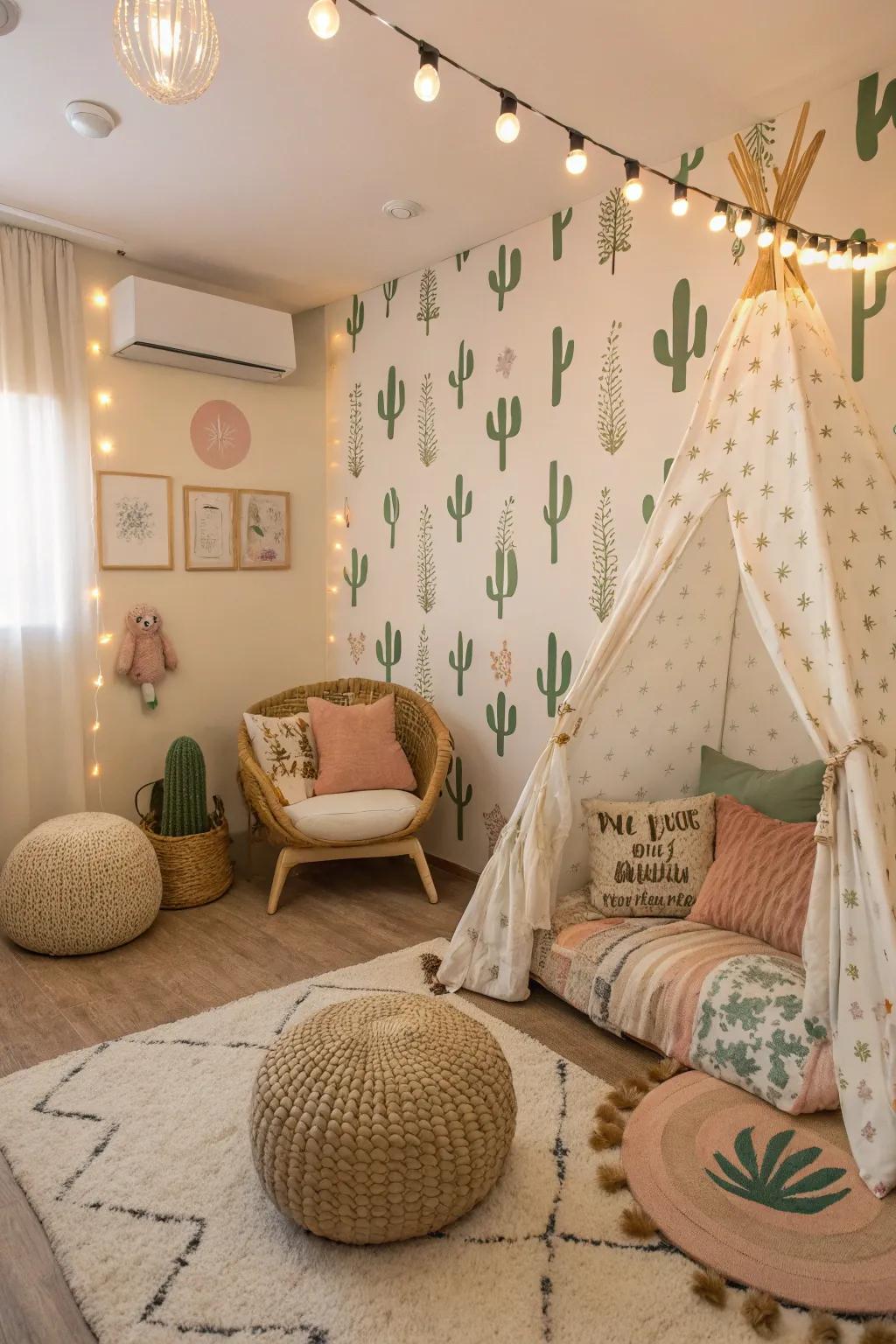 Create a calming desert-themed nursery.