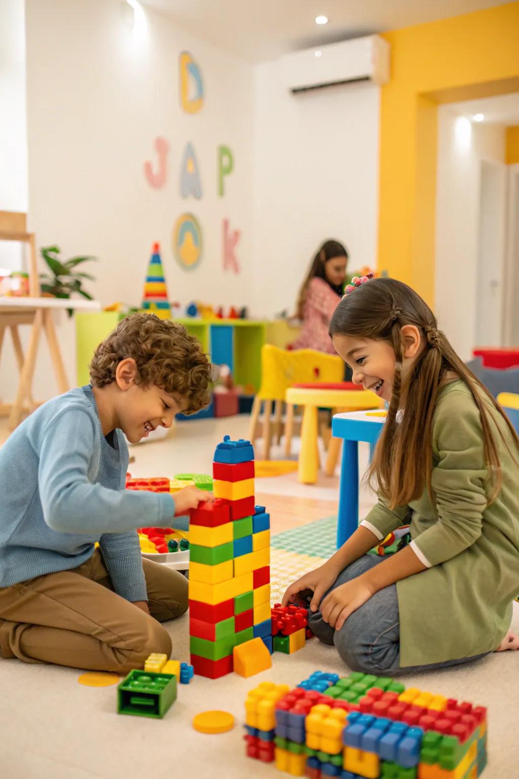 Building blocks and Legos inspire creativity.