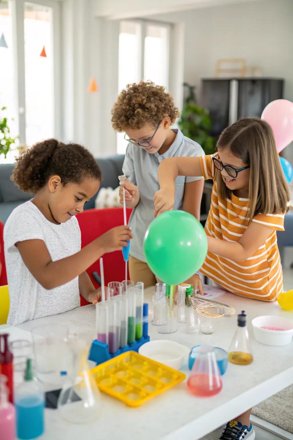 Science experiments make learning fun indoors.